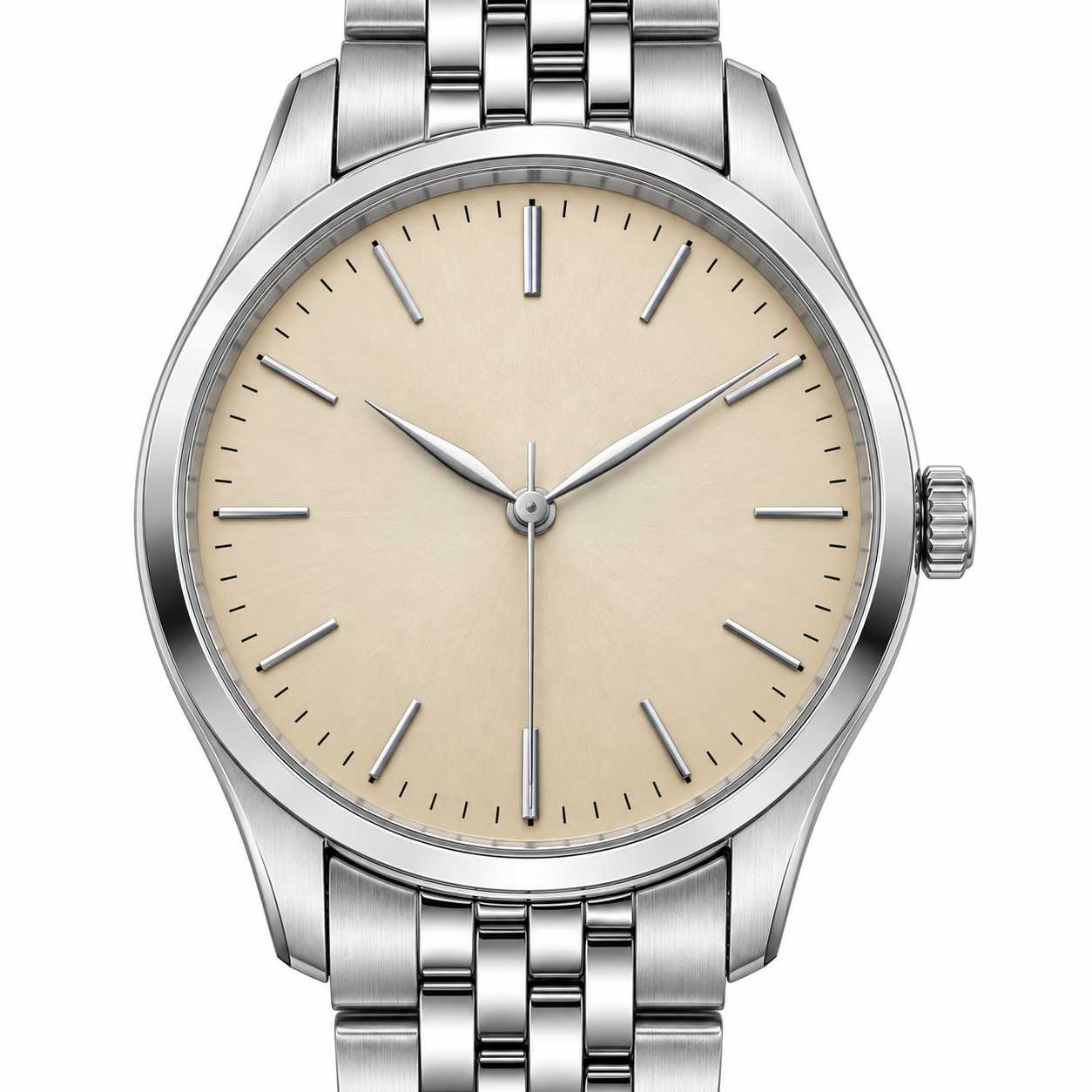 34mm シャンパン文字盤 ステンレス クオーツウォッチ W0915-02 文字盤ディテール